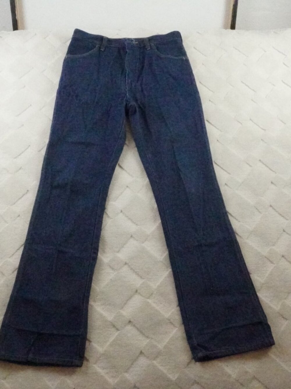Vintage Rustler Boot cut Jeans Mens 32x32 Blue Denim Yellow Tab